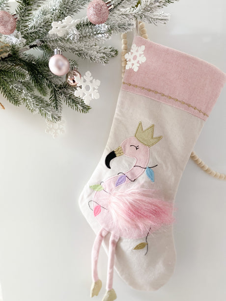 Festive Flamingo Stocking