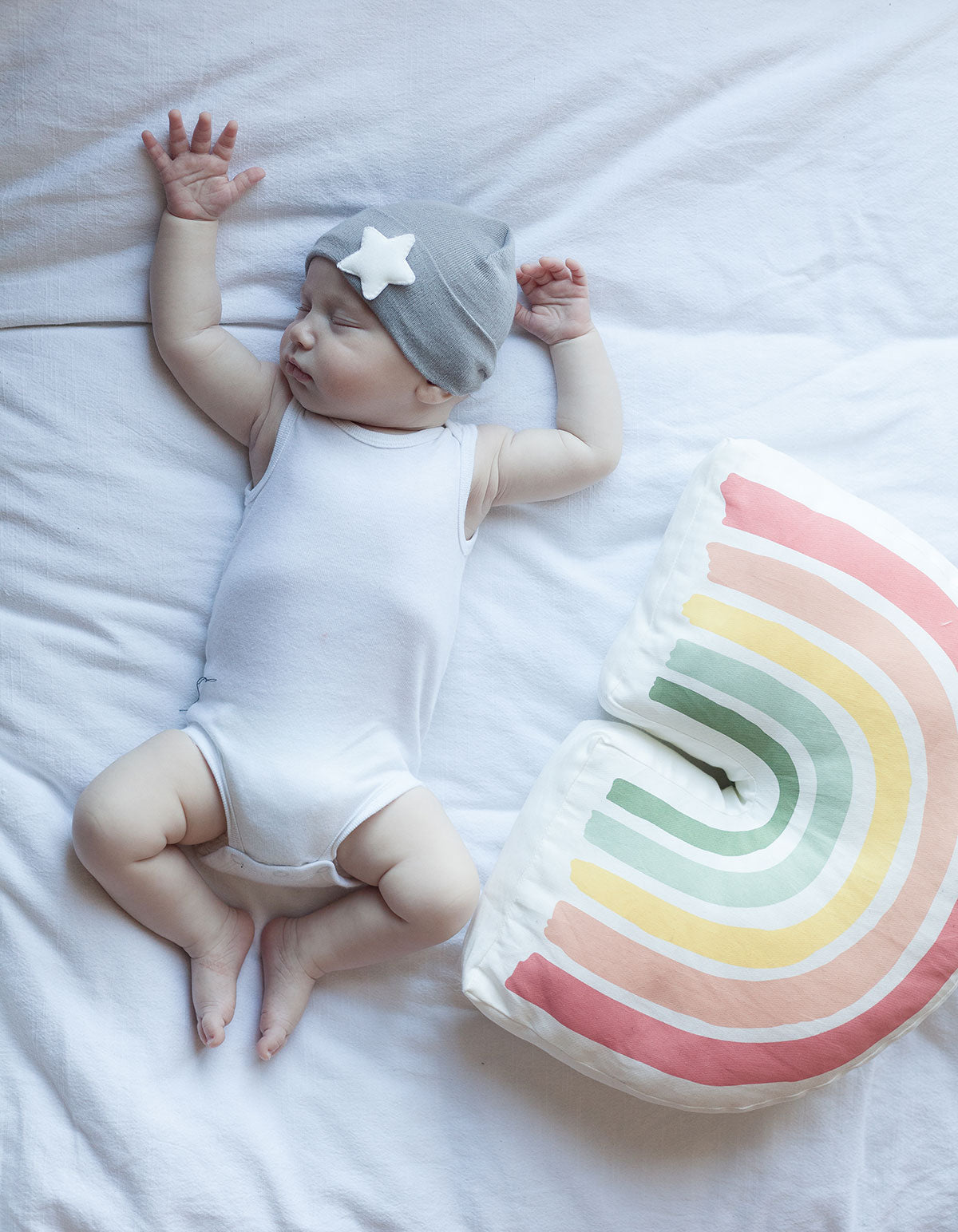 Newborn Hospital Hats - Grey & White