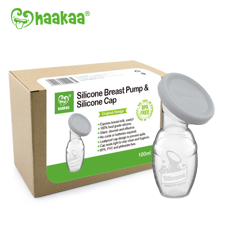 Haakaa Gen 1 Silicone Pump with Silicon Lid 1 Set - HoneyBug 