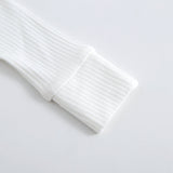 Snow Ribbed Zippered Baby Romper