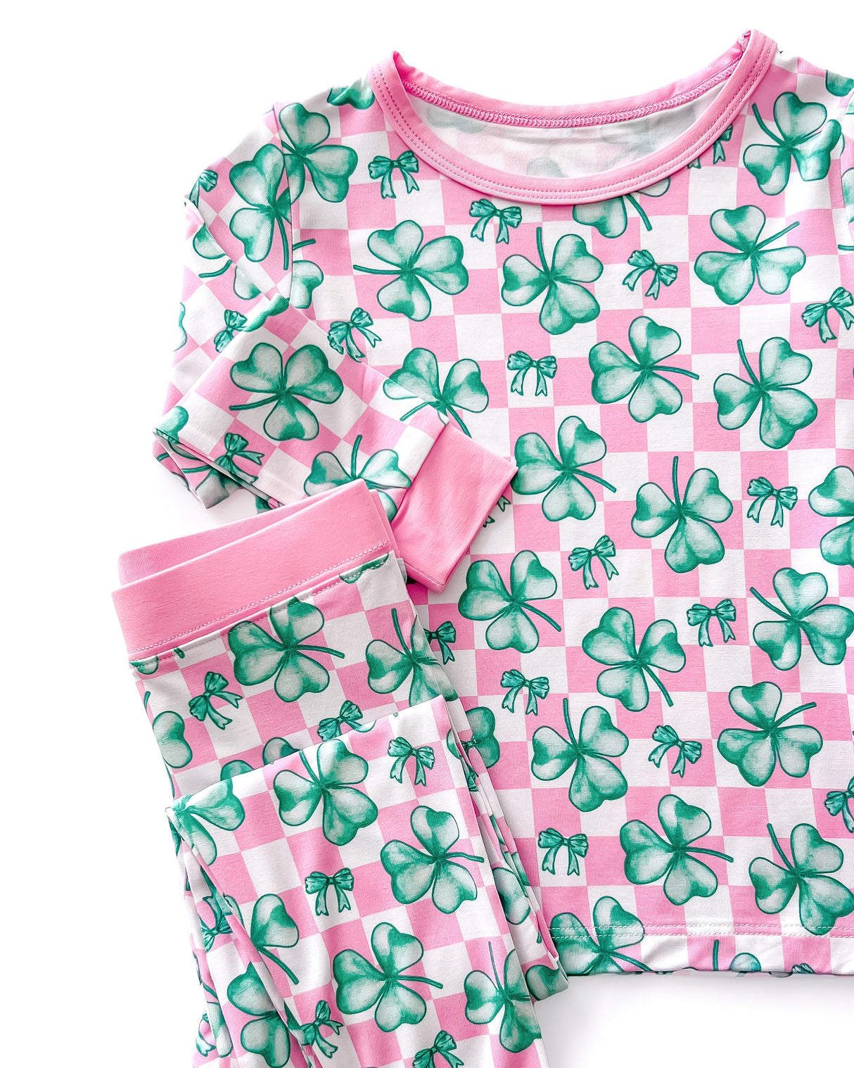 Bamboo Two Piece Set | Shamrock & Bows - HoneyBug 