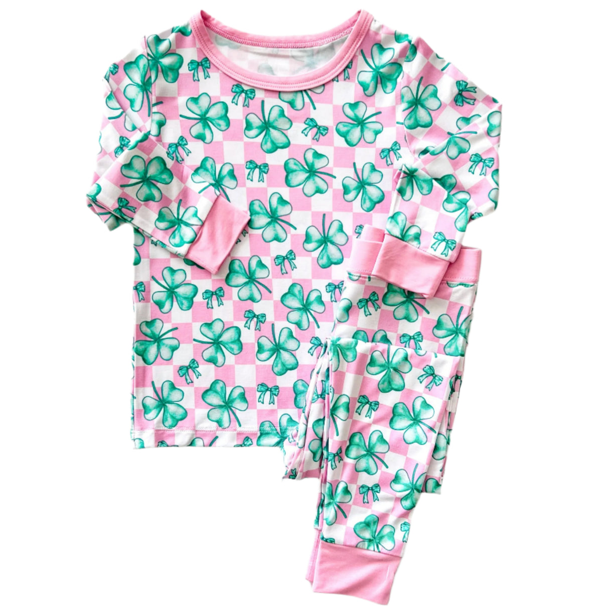 Bamboo Two Piece Set | Shamrock & Bows - HoneyBug 