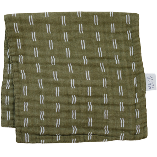 Olive Strokes Muslin Burp Cloth