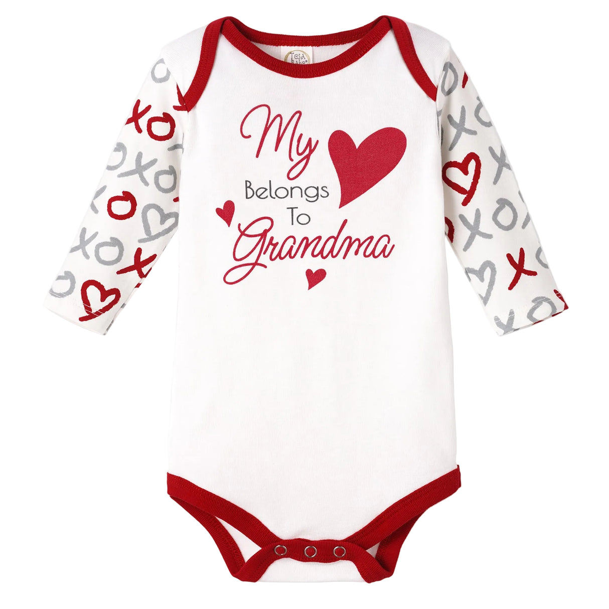 Grandma Baby Bodysuit – Heart Print Cotton Outfit