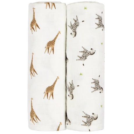 Giraffe & Zebra Swaddle Set - HoneyBug 