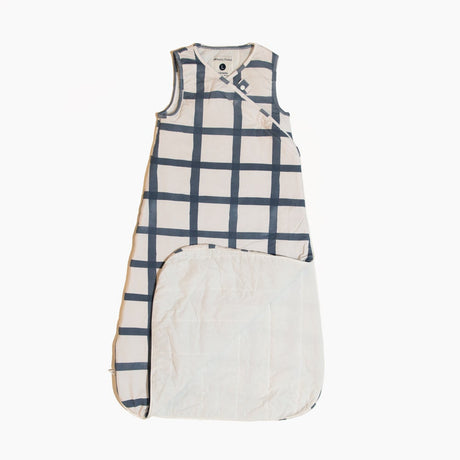 Indigo Windowpane Blanket Sleeper - HoneyBug 