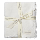 Organic Cotton Scalloped Baby Blanket - Ivory
