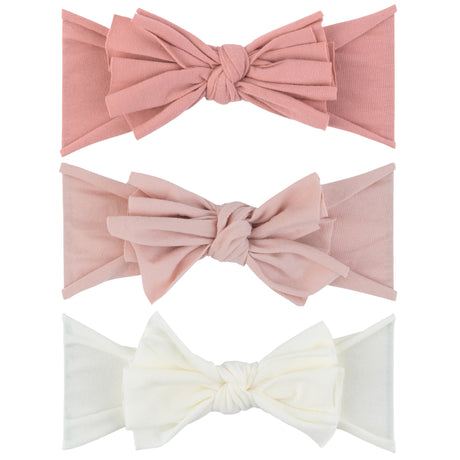 3 Pack Headband Set - Dusty Rose, Blush & Ivory - HoneyBug 