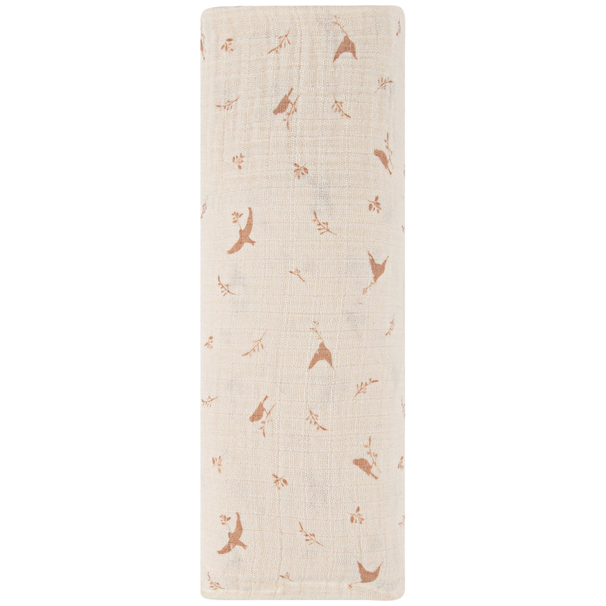 Cotton Muslin Swaddle Blanket - Pink Bird