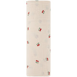 Cotton Muslin Swaddle Blanket - Red Cherry