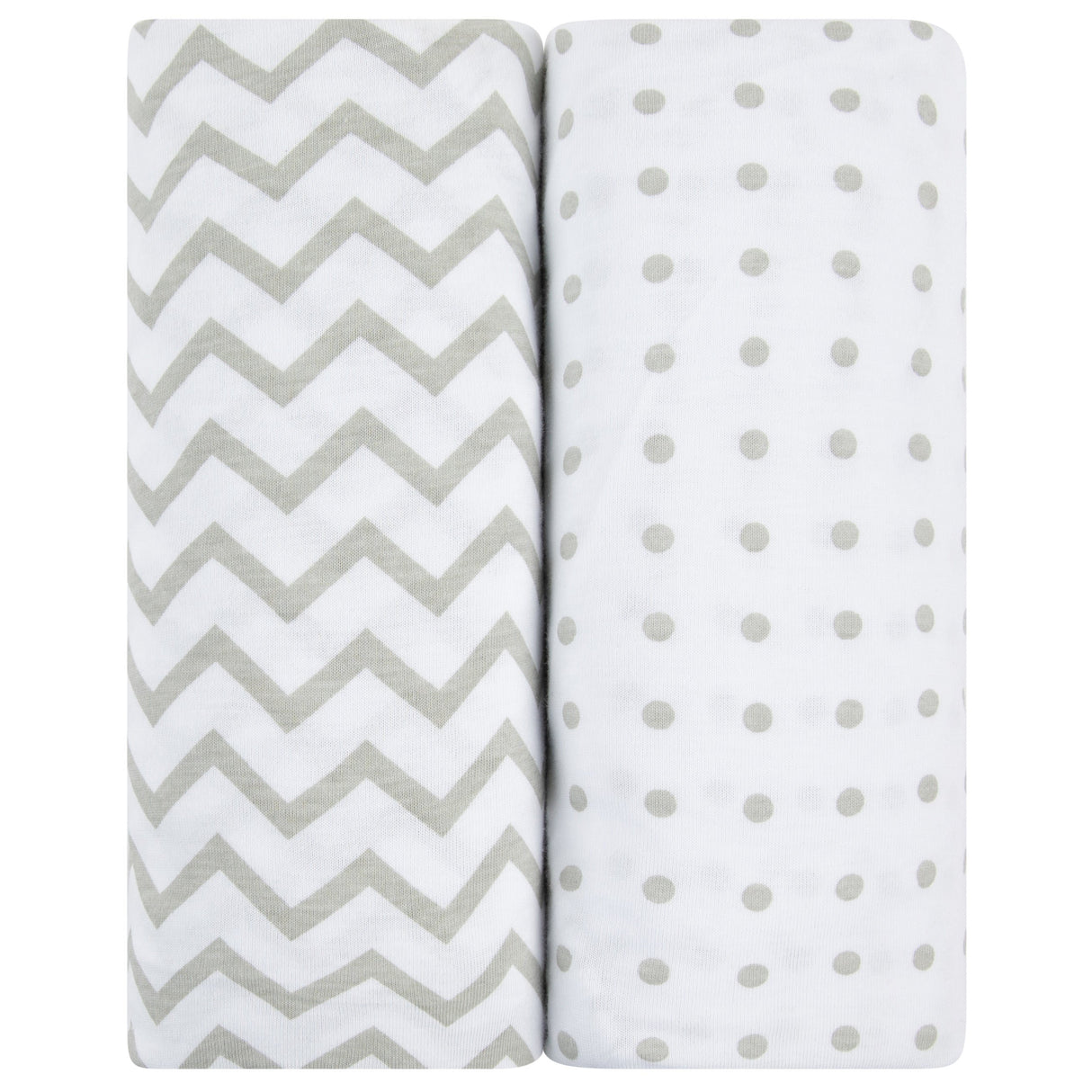 Changing Pad Cover | Cradle Sheet Set - Grey Chevron and Polka Dot