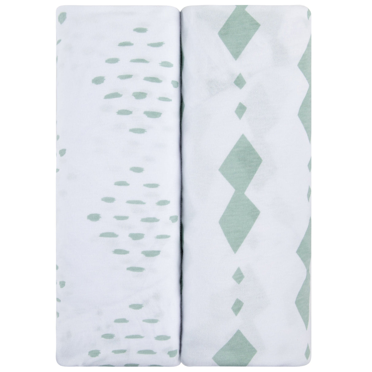 Changing Pad Cover | Cradle Sheet Set - Sage Diamond