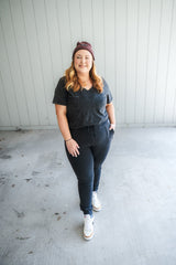 MAMA JOGGERS- Midnight Snow Wash - HoneyBug 