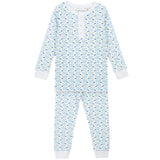 Jack Boys' Pima Cotton Pajama Pant Set - Tennis Match Blue - HoneyBug 