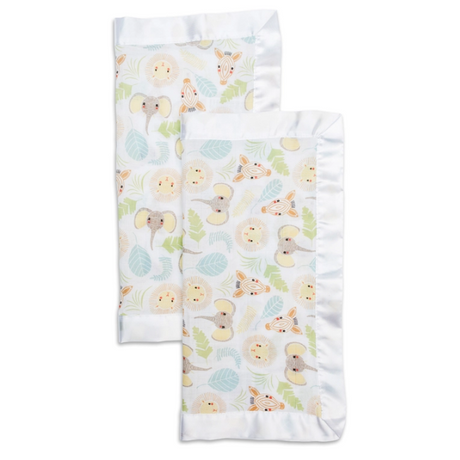 2-pack Muslin Security Blankets - Jungle - HoneyBug 