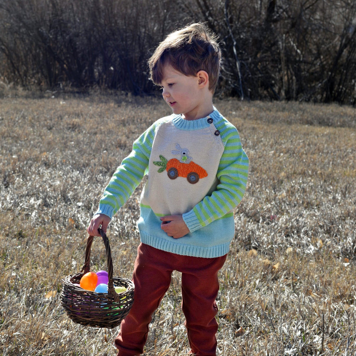 Carrot Car Easter Sweater