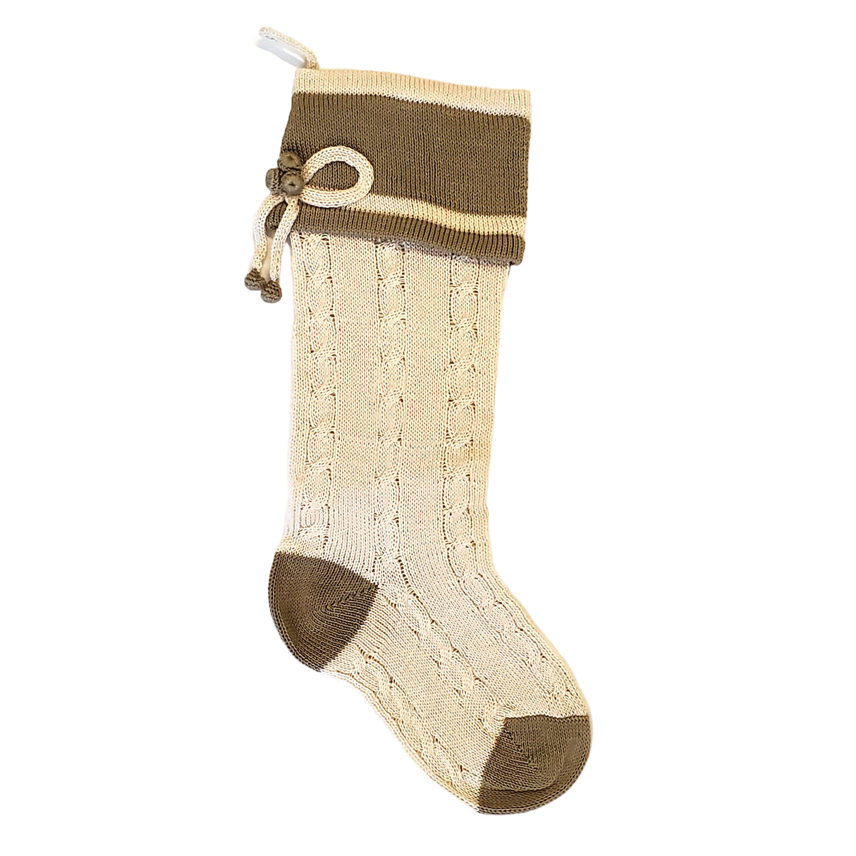 Ecru Cable-Knit Stocking