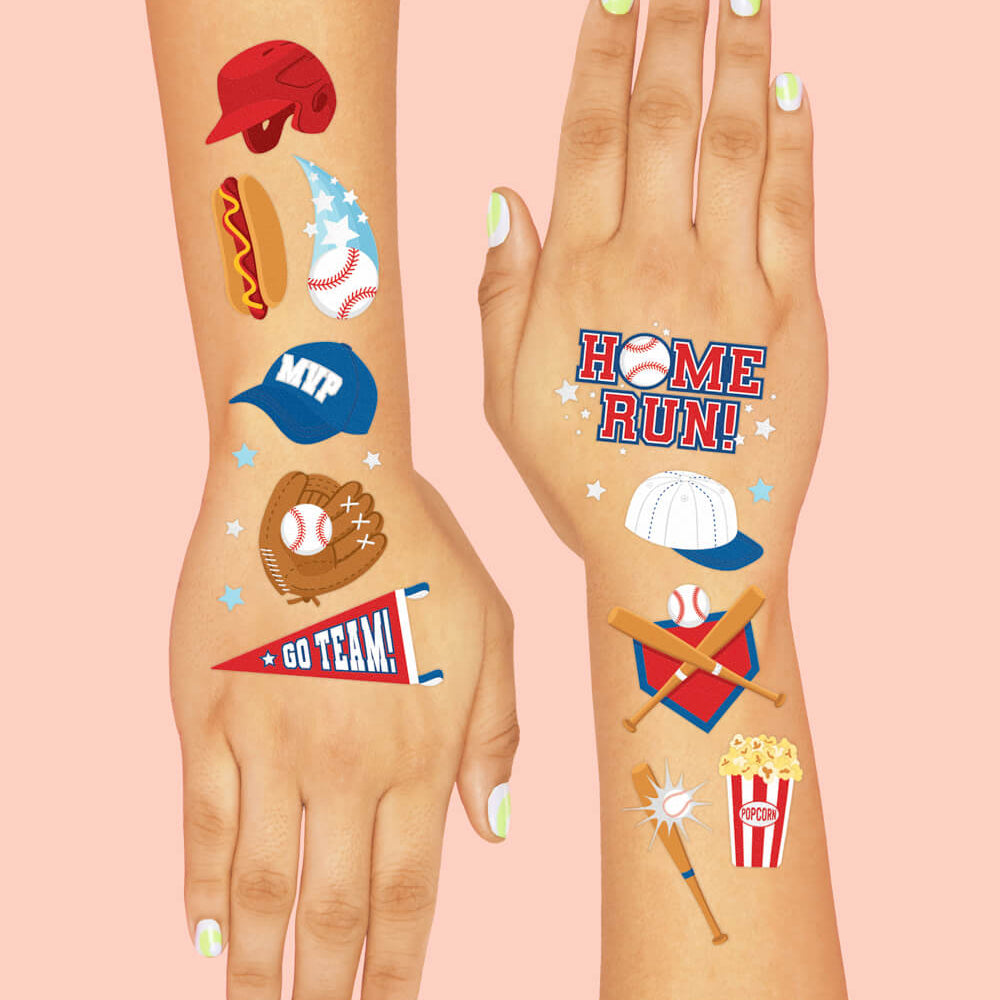 Home Run Tats - 50 temporary tattoos