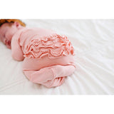 Ruffle 2 Way Zip Romper - Blush - HoneyBug 