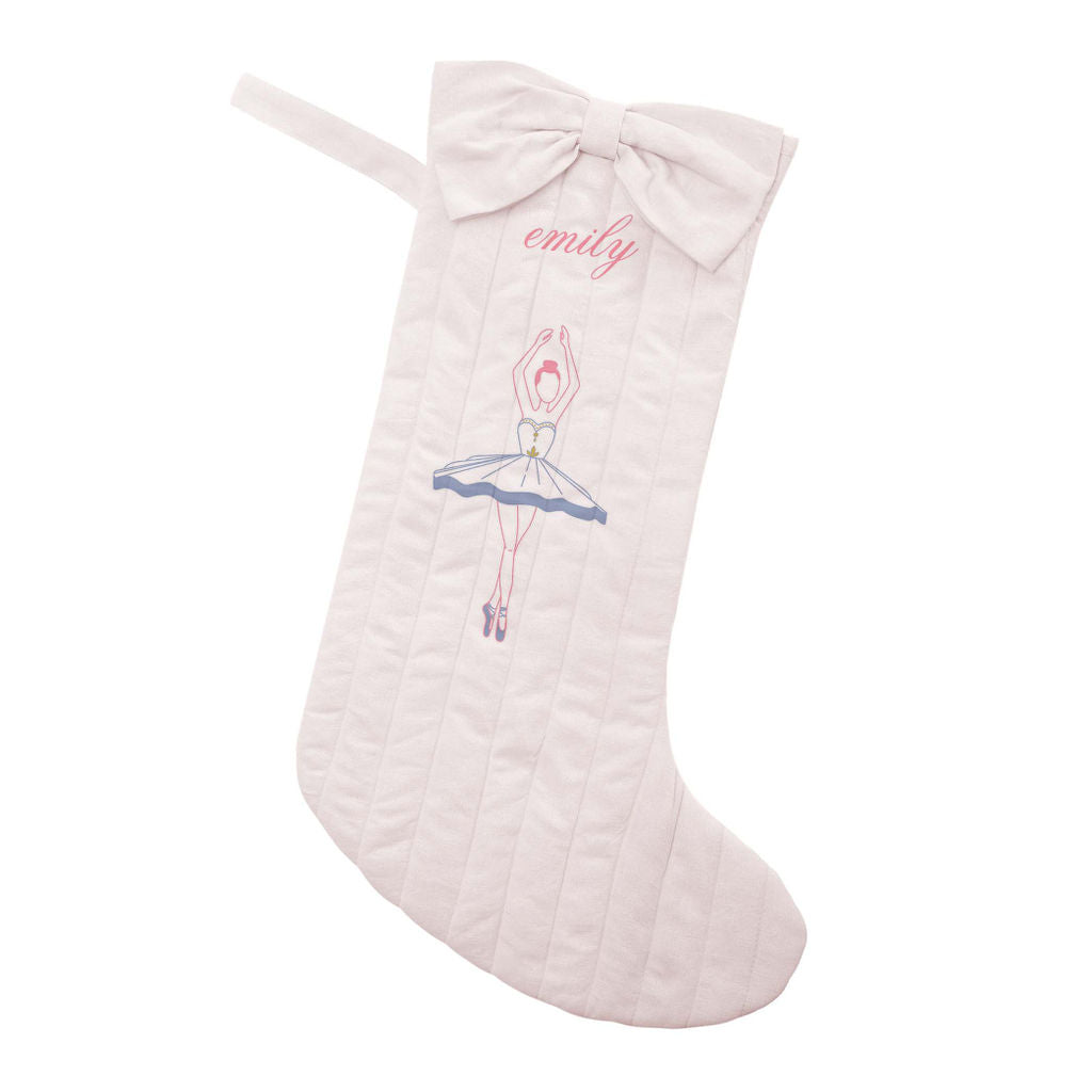 Monogrammed Ballerina Stocking - HoneyBug 