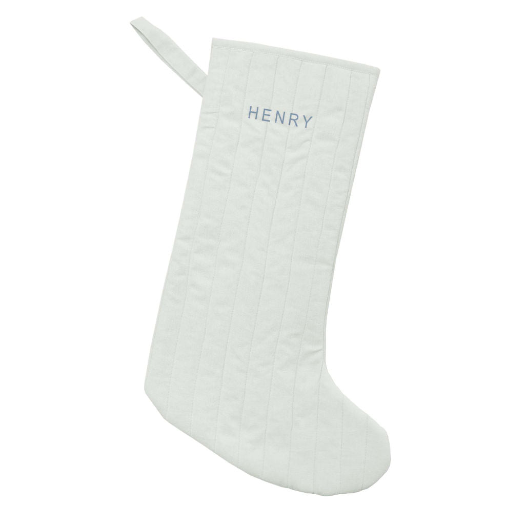 Quilted Linen Stocking - HoneyBug 