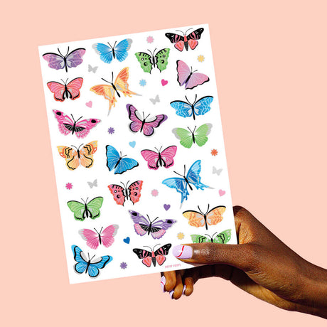 Butterfly Wishes Tats - 46 Foil Temporary Tattoos