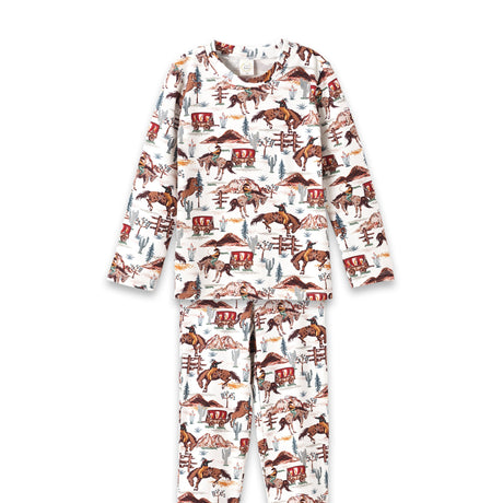 Cowboy Kids Pajama Set – Western Spirit Bamboo Cotton - HoneyBug 