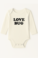 Love Bug Organic Cotton Baby Bodysuit Long Sleeve - HoneyBug 