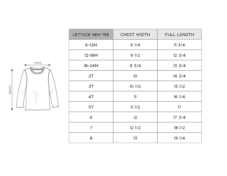 Lettuce Hem Tee - HoneyBug 