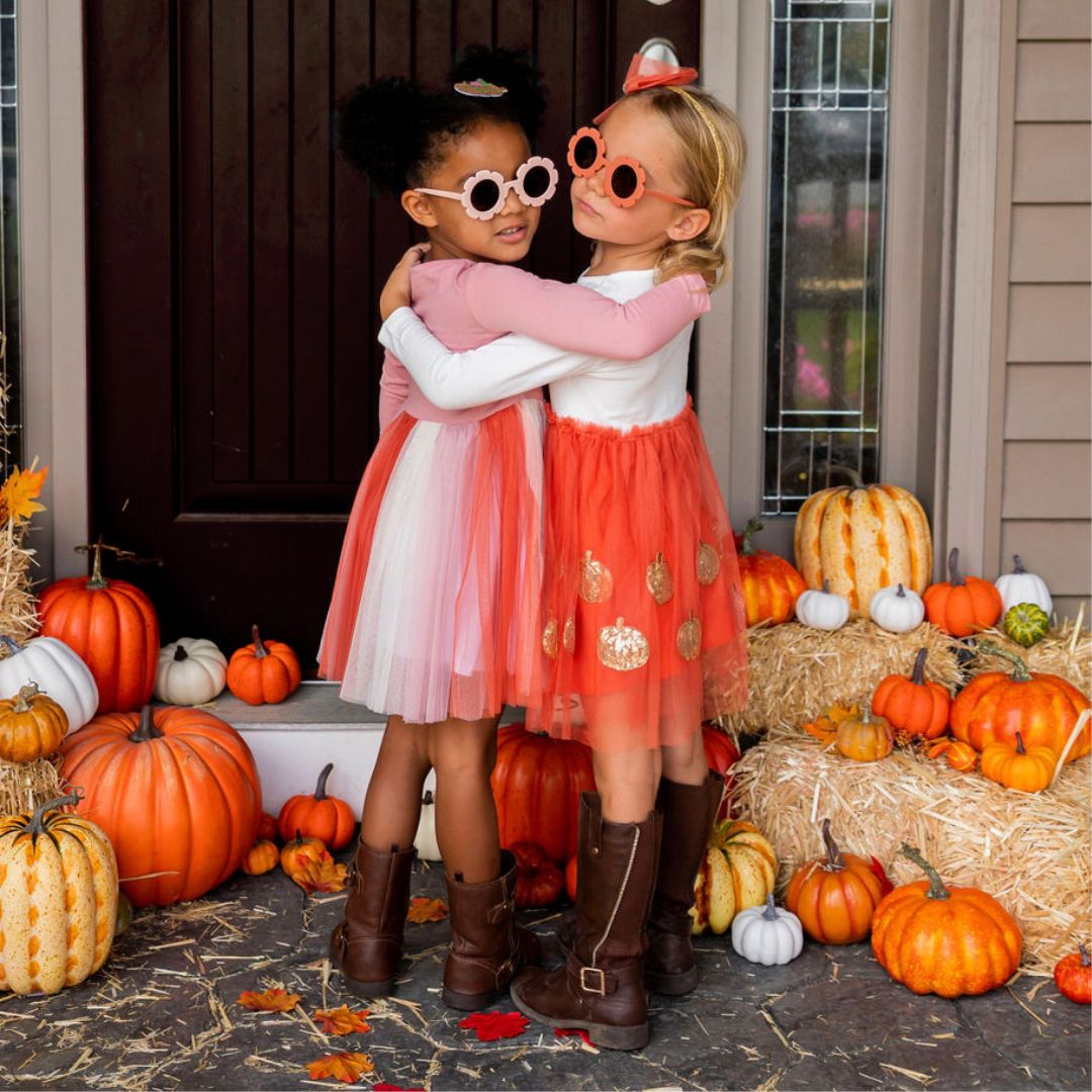 Pumpkin Long Sleeve Tutu Dress