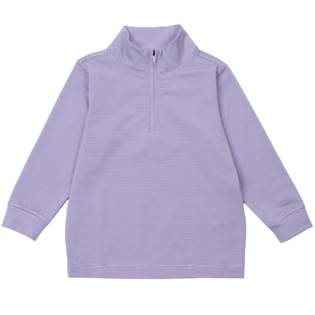 Sam Quarter Zip Pullover by LH Sport - Purple Stripes - HoneyBug 