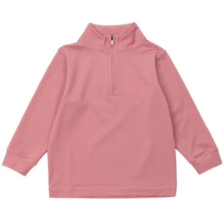 Sam Quarter Zip Pullover by LH Sport - Red Stripes - HoneyBug 