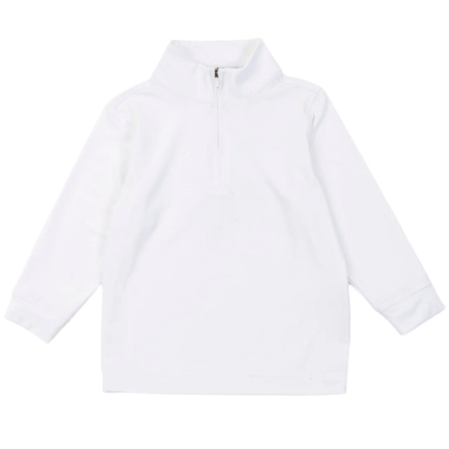 Sam Quarter Zip Pullover by LH Sport - White - HoneyBug 