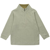 Spencer Quarter Zip Pullover - Green Stripes - HoneyBug 