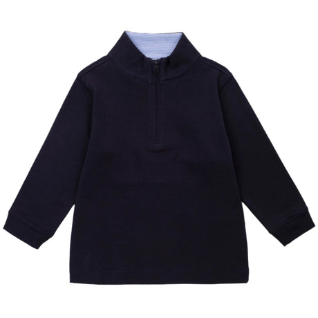 Spencer Quarter Zip Pullover - Navy - HoneyBug 
