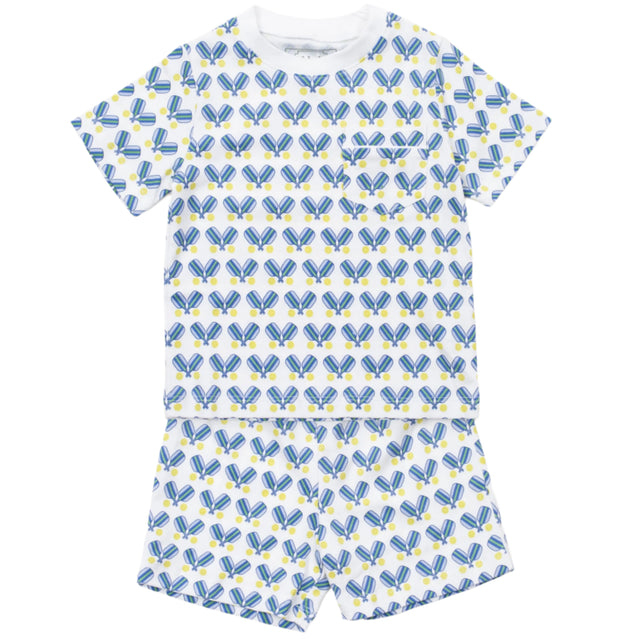 Charles Boys' Short Set - Pickleball Blue - HoneyBug 