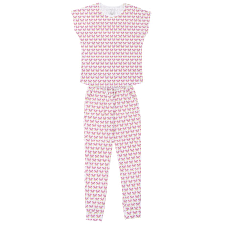 Melanie Women's Pajama Jogger Pant Set - Pickleball Pink - HoneyBug 