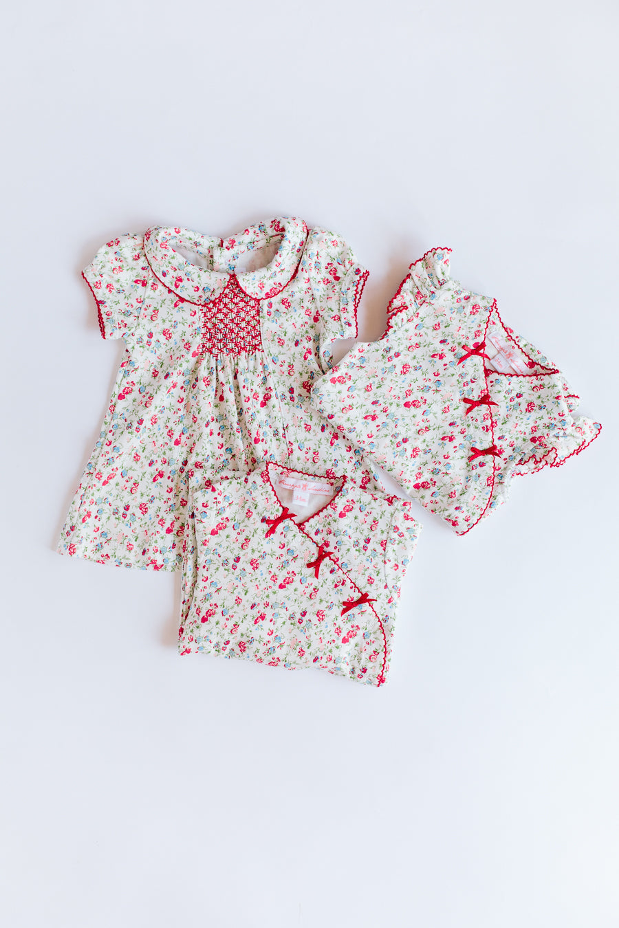 Madison Poppy Floral Footie - HoneyBug 