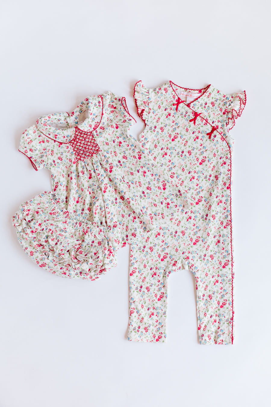 Madison Poppy Floral Romper - HoneyBug 