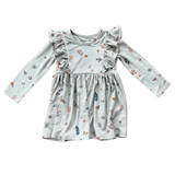 Long Sleeve Ruffle Dress - HoneyBug 