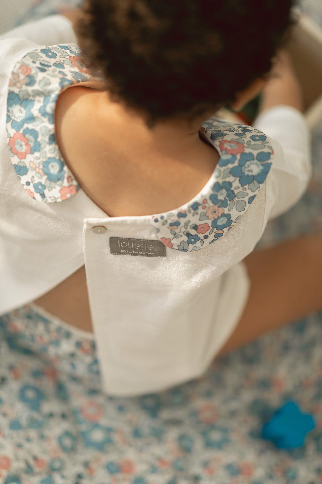 Gift set | Double Button Blouse and Liberty 'Betsy' Blue bloomer - HoneyBug 