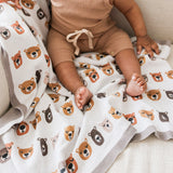 Little Dreamer Organic Baby Blanket - Little Camper - HoneyBug 