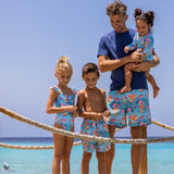 Mens Kaleido Fish Sustainable Swim Short - HoneyBug 