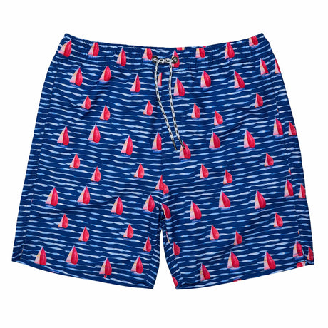 Mens Sailboat Rock Swim Short - HoneyBug 