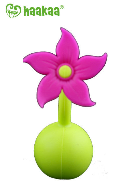 Haakaa Gen 2 Silicone Breast Pump with Suction Base 5 oz and Silicone Flower Stopper Set - HoneyBug 