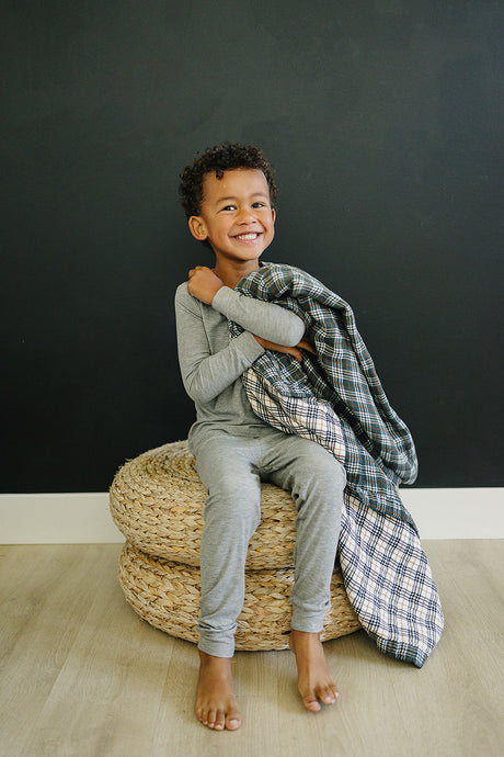 Vintage Plaid + Navy Plaid Muslin Quilt - HoneyBug 