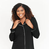 The Black CloudLuxe Classic Pajama Set - HoneyBug 