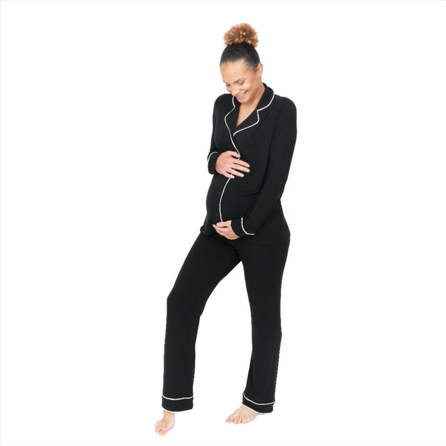 The Black CloudLuxe Classic Pajama Set - HoneyBug 