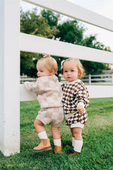 Brown + Cream Knit Sweater