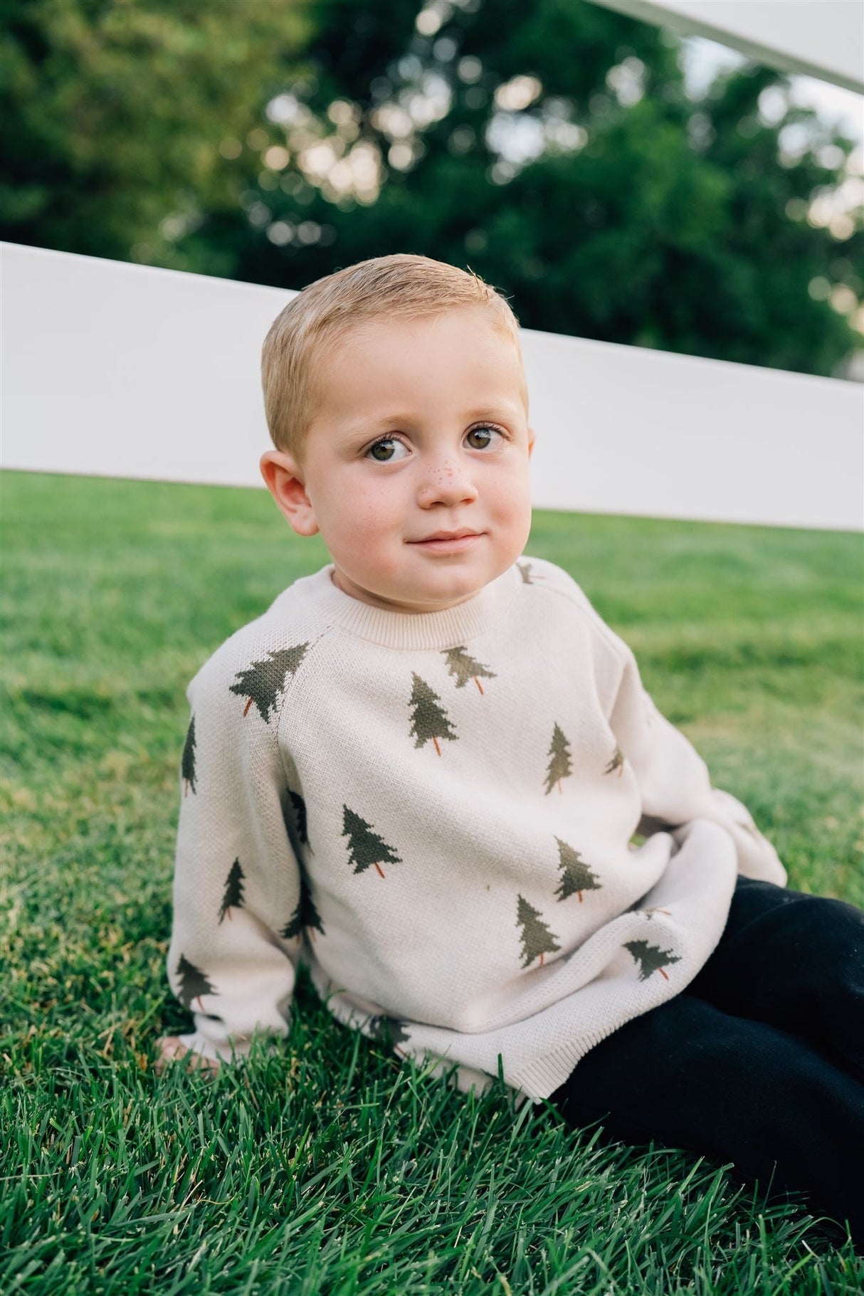 Pine Tree Knit Sweater - HoneyBug 